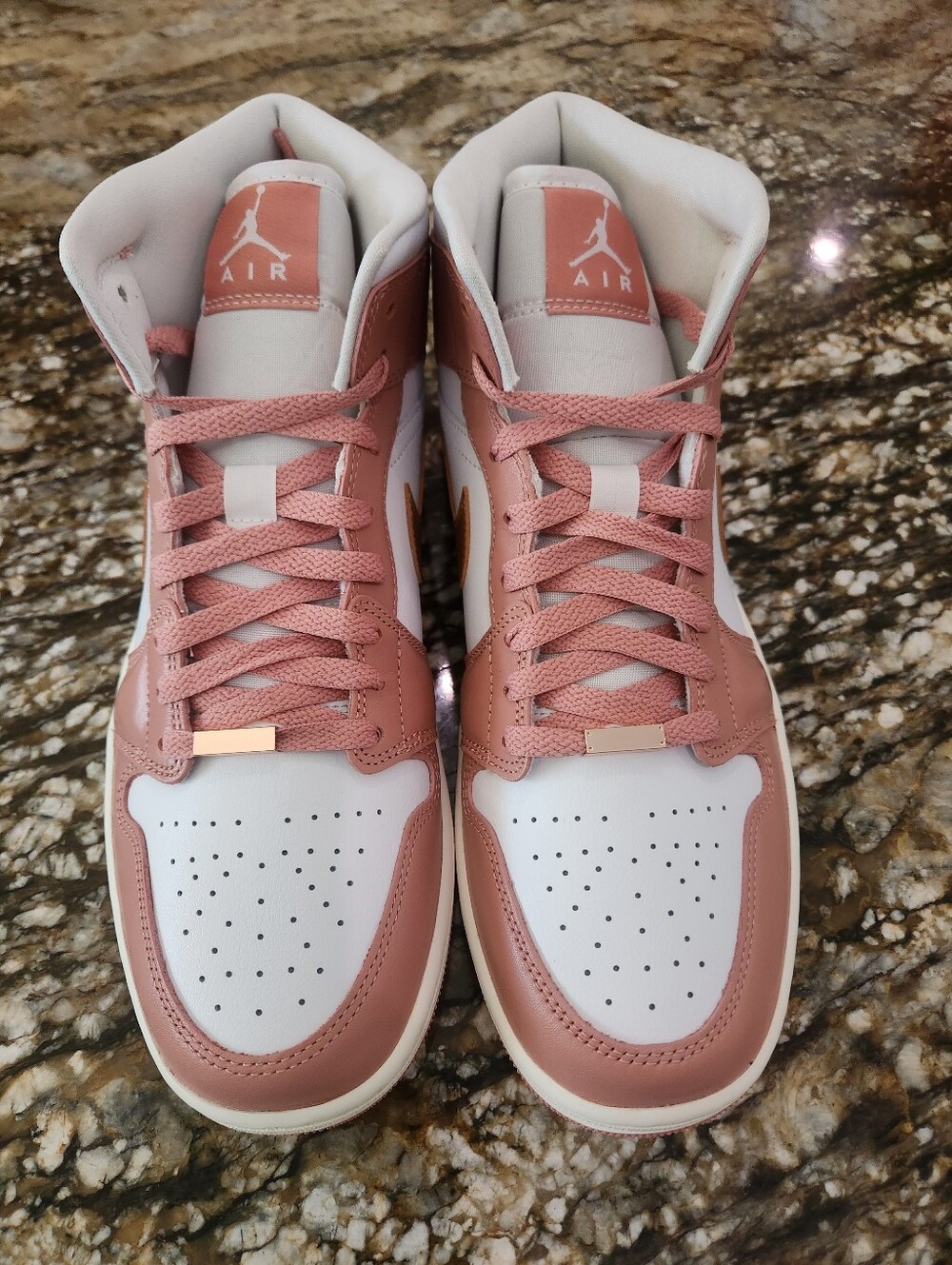 Jordan Women's Mid-Top Sneakers in Dusty Rose/White